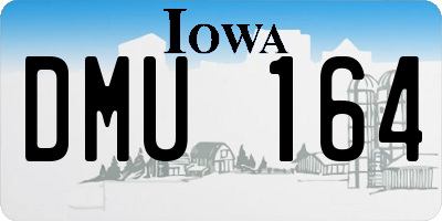 IA license plate DMU164