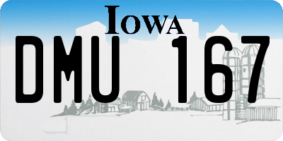 IA license plate DMU167