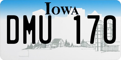 IA license plate DMU170