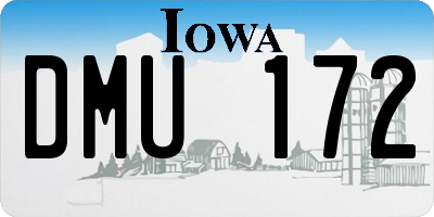 IA license plate DMU172