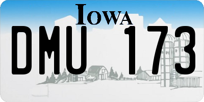 IA license plate DMU173
