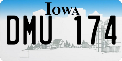 IA license plate DMU174