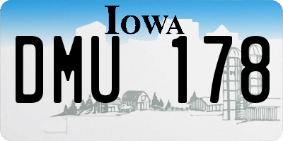 IA license plate DMU178
