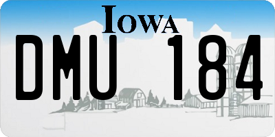 IA license plate DMU184