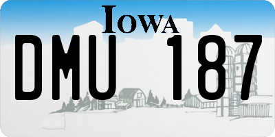 IA license plate DMU187