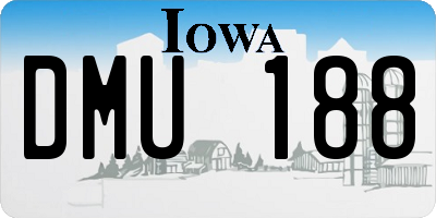 IA license plate DMU188