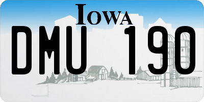 IA license plate DMU190