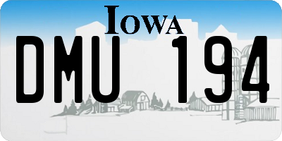 IA license plate DMU194