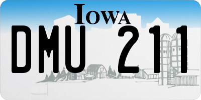 IA license plate DMU211