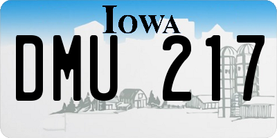 IA license plate DMU217