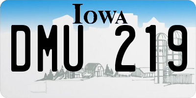 IA license plate DMU219