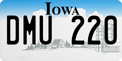 IA license plate DMU220