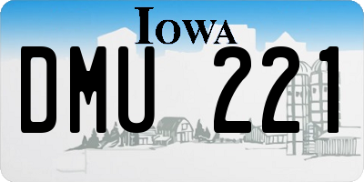IA license plate DMU221
