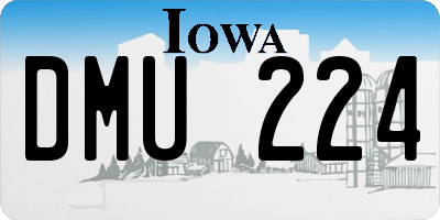 IA license plate DMU224