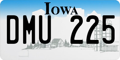 IA license plate DMU225