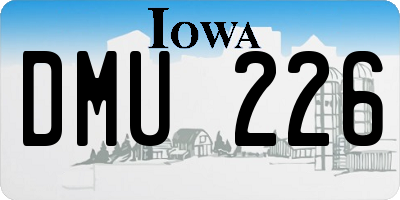 IA license plate DMU226
