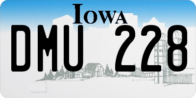 IA license plate DMU228