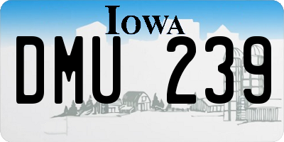 IA license plate DMU239