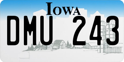 IA license plate DMU243