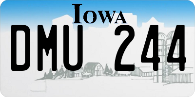 IA license plate DMU244