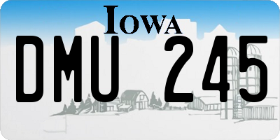 IA license plate DMU245