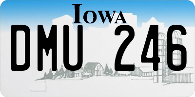 IA license plate DMU246