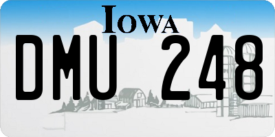 IA license plate DMU248