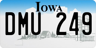 IA license plate DMU249