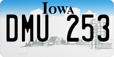 IA license plate DMU253