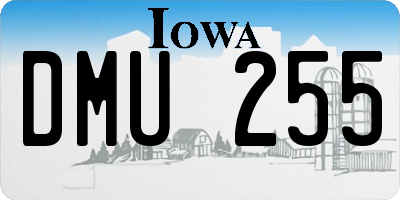 IA license plate DMU255