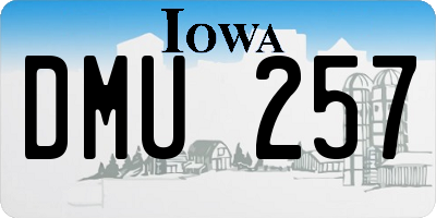 IA license plate DMU257