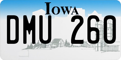IA license plate DMU260