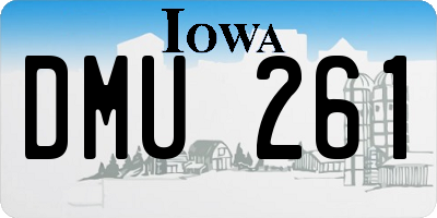 IA license plate DMU261