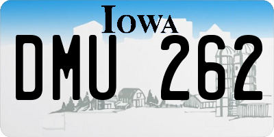 IA license plate DMU262