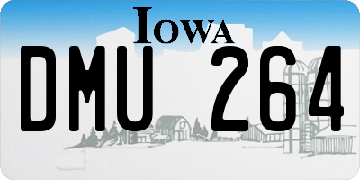 IA license plate DMU264