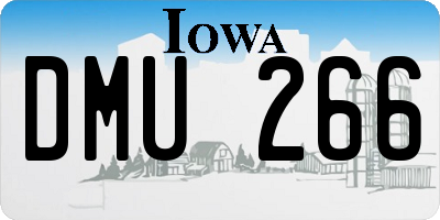 IA license plate DMU266