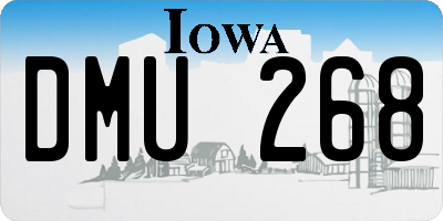 IA license plate DMU268