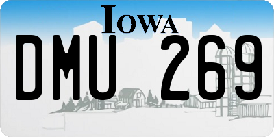 IA license plate DMU269