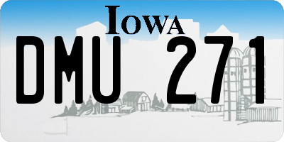 IA license plate DMU271