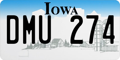 IA license plate DMU274
