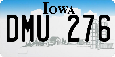 IA license plate DMU276