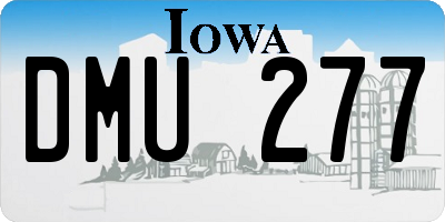 IA license plate DMU277