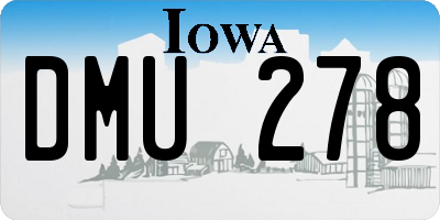 IA license plate DMU278