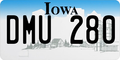 IA license plate DMU280