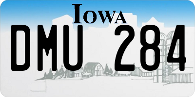 IA license plate DMU284