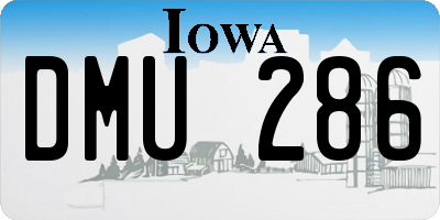 IA license plate DMU286