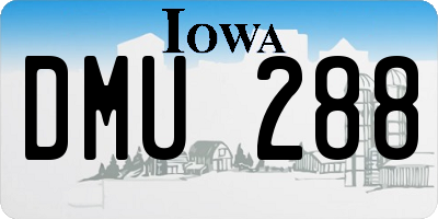 IA license plate DMU288