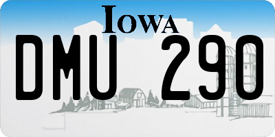 IA license plate DMU290