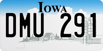IA license plate DMU291