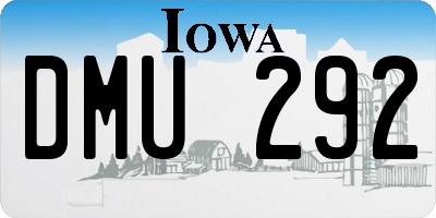 IA license plate DMU292